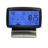 Clock-Funktion: 12/24 Modi. Elektronischer Kompass, Autokompass Multifunktions-Kompass Mit Temperatur Und Feuchtigkeit Meter Hintergrundbeleuchtung Funktion Perpetual Calendar Timer Smart Power Saving