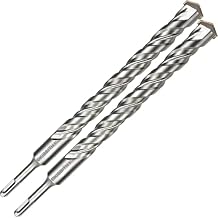 2-Pack SDS Plus Masonry Drill Bits 1Inch x 12 Inch Long Rotary Hammer Drill Bits Carbide Tipped for Concrete Brick Cement Stone Block.