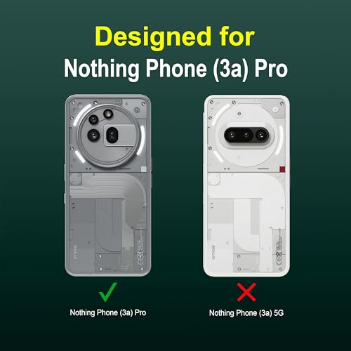 Image of Zapcase Back Case Cover for Nothing Phone (3a) Pro | Compatible for Nothing Phone (3a) Pro Back Cover | Liquid Silicon Magic Case with Camera Protection | Dark Green