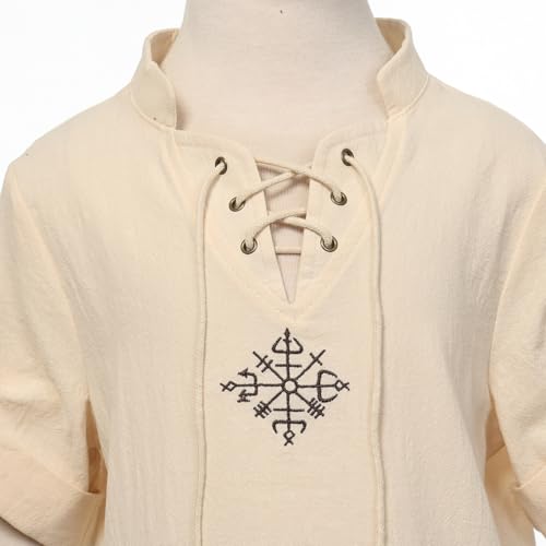 Camisa medieval para niños estilo renacentista vikingo miniatura 6