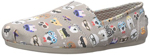 BOBS from Skechers Women's Plush - Pup Flat, Taupe Pup , 8.5 M US