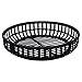 HomeRoots 60% Bamboo 30% Rattan 10% Wood Black Round Rattan Decorative Tray