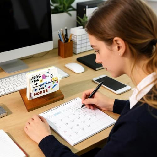 Calendario de escritorio 2026 pequeño y organizador mensual infantil para mesa de oficina 2