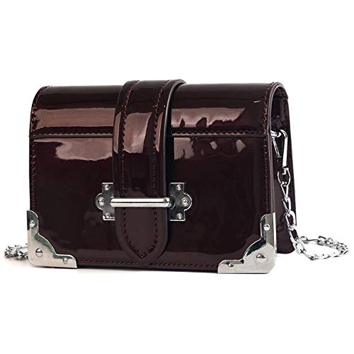 Mei&GePU Artificial Leather Formal Classy Stylish Elegant Evening Handbag Envelope Boxy Sling Bag Purse with Glossy Finish & Removable Chain Strap For Women & Girls