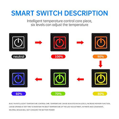 [Upgraded]Motorcycle Heated Grips Cover Usb Waterproof & Dustproof Temperature Adjustable Handlebar Grip, 6 Gear Electric Heated Handlebar Cover Motorcycle Handlebar Warmer With Switch (Yellow) #TOP7