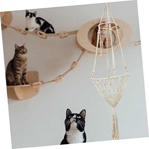 Parliky Rede De Areia De Gato Tecida Rede Tecida Ninho De Gato Decorativo Tecido à Mão Brinquedo De