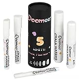 White Liquid Chalk Markers, Erasable Chalkboard Pens for Glass, Window&Blackboards, Reversible Dual...