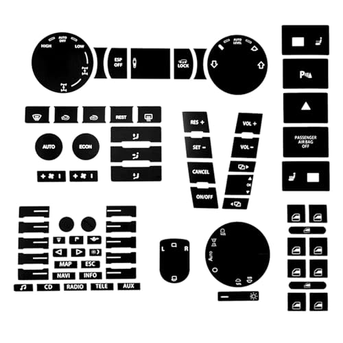 Autocollant bouton Touareg 2004-2009 pour restaurer votre habitacle