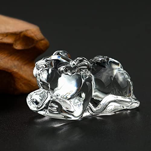 Crystal Decoration Mini Lucky Rat Mouse Statue Miniatures Figurines Paperweight Glass Crystal Art Craft Gift Animal Ornament Home Decor Accessories Ornamen #TOP3