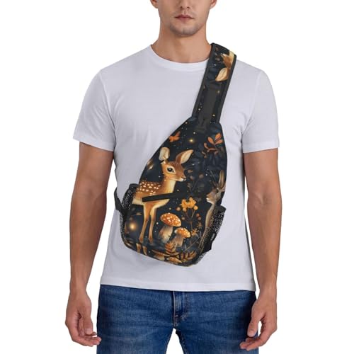 Bolso tipo bandolera con diseño Cute Bunny Deer para hombres y mujeres miniatura 7