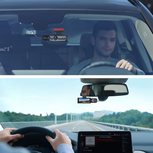 XRC TECH Câmera de painel de lente dupla HD 1080P para carros, gravação frontal e interna ao mesmo t