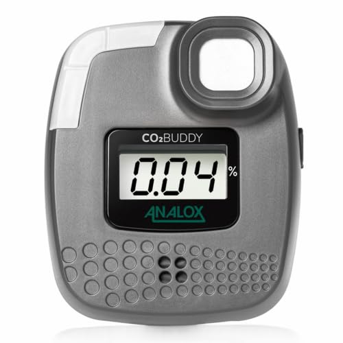 FSE 373-KR-KLD-COB Analox CO2 Buddy Portable Alarm System, Multi-Gas Monitoring with Audible and Visual Alerts, Adjustable Set Points, 48-Hour Rechargeable Battery, Belt Clip and Lanyard Included