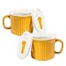 Corningware 20-Ounce Oven Safe Meal Mug with Vented Lid, Sunflower, Pack of 2