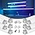Muzata 10Pack 3.3FT/1M V Shape LED Channel Silver Aluminum LED Strip Diffuser Channel with Milky White Cover Frosted Corner Lighting Easy Installation V1SW WW 1M