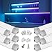 V-Shape Led Aluminum Channel, Muzata 10-Pack 1Meter/3.3ft Led Channels and Diffusers with End Caps and Mounting Clips for LED Flexible Light Strip Mounting with Video V1SW,Series LV1