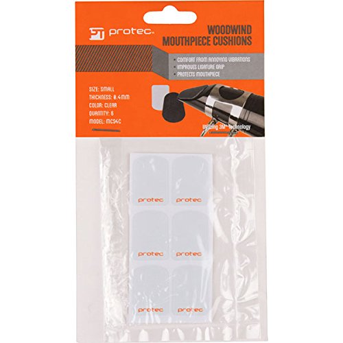 Protec Woodwind Mouthpiece Cushions, 6-Pack, Size Small, Thin (.4Mm), Clear, Model Mcs4C #TOP3