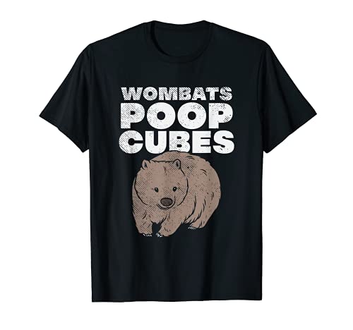 Wombats Poop Cubes T-Shirt, Black