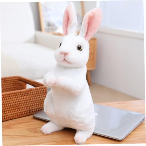 Lapin en peluche douce pour décorer la bibliothèque des petits