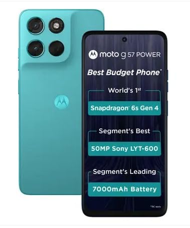 Image of Motorola G57 Power 5G (Fluidity, 8GB RAM, 128GB Storage)| Snapdragon 6s Gen 4 Processor | 6.72" FHD+ Display | 50MP LYT-600 + 8MP Ultrawide | 8MP Selfie Camera | 7000mAh Battery, 33W TurboPower | IP64