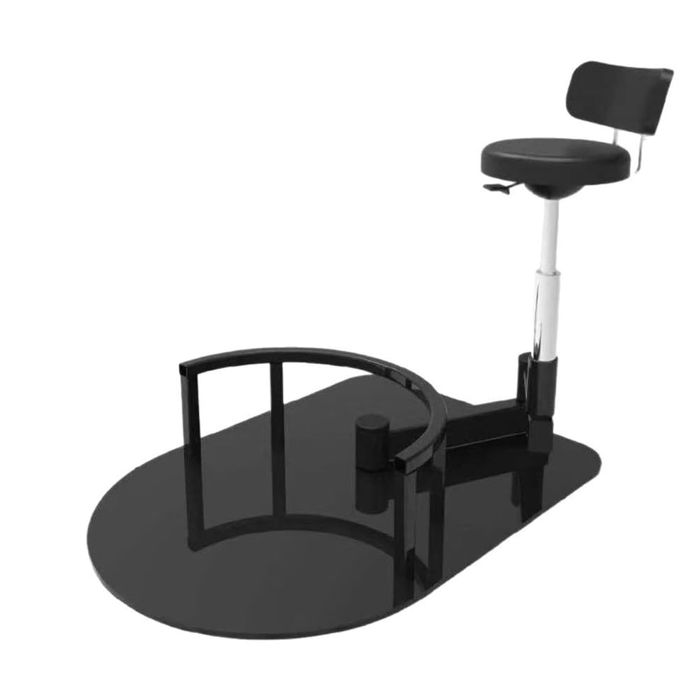 360° Drehbarer Friseurstuhl, Höhenverstellbarer Hydraulik-Friseurstuhl Im Modernen Design mit Stahlfuß für Beauty-Salons und Barbershops