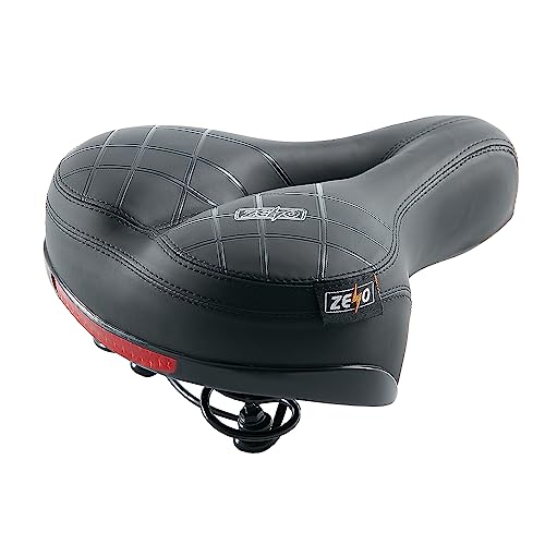 ZENO Bike Seat Saddle with Reflector, Black, 26cm x 23cm x 12cm - Image 2