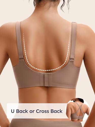 Image of Wireless Jelly Bras for Women No Underwire Seamless Full Coverage Bra with Support Comfort T-Shirt Bralette