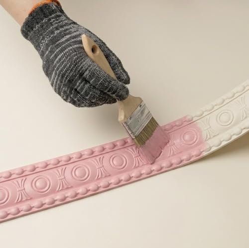 Molduras de pared PVC impermeable pintable blanco de 7M 7