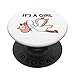 It's A Girl - Cigogne pour révéler le sexe de la grossesse - Pour fête prénatale PopSockets PopGrip Interchangeable