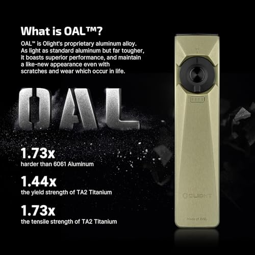 OLIGHT Arkfeld Ultra 1400 Lumens EDC Flat Flashlight, Rechargeable Compact Pocket Flash Light Combines White LED, UV and Green Beam, Triple Sources Perfect for Checking, Working (Olive-Green) - Image 5