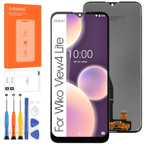 LCD Écran pour Wiko View 4 W-V830 / Wiko View 4 Lite W-V730 - Display Touch Digitizer Verre Assemblage Remplacement d'écran avec Réparation Kit(6.52