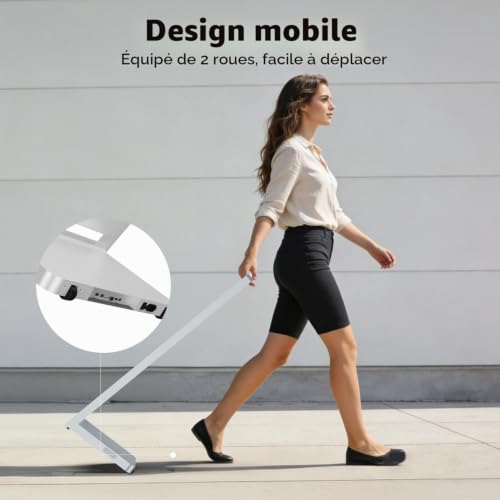 YCKJNB Stop-Trottoir Numérique Pliable 43", Écran Publicitaire en L Blanc LCD 800 Nits avec Android 14, Affichage Dynamique sur Batterie 10h pour Restaurant et Boutique – vue 5