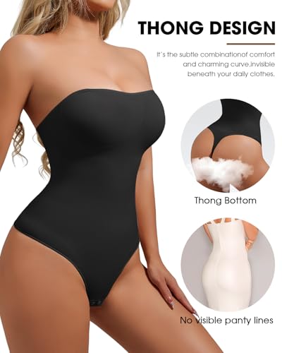 Thong Shapewear Tummy Control Shapewear Bodysuit Strapless Bodysuit Seamless Tube Body Shaper2