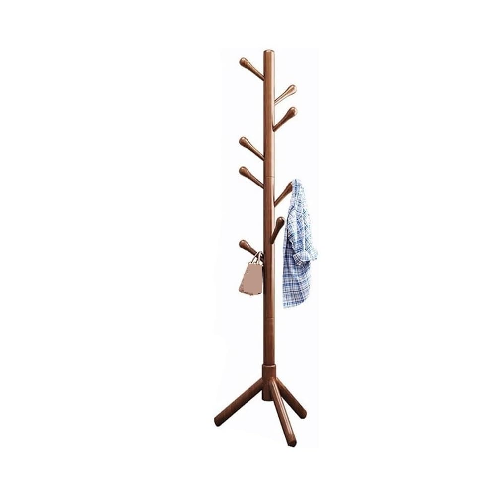 DFHS46JK Hat Rack Office Coat Rack With 8 Hooks Floor Standing Entrance Hanger Suitable For Living Room Bedroom for Office(Bruin)