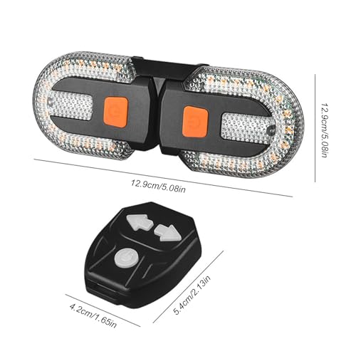 Lampe de direction pour vélo avec télécommande sans fil et 5 modes d'éclairage arrière
