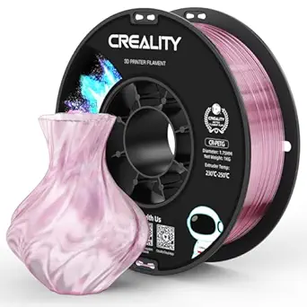 Official Creality PETG 3D Printer Filament 1.75mm 1KG (2.2lbs), High Precision, Strong Toughness, Odorless, Better Flow, Moistureproof 3D Printing CR PETG Filament, Translucent Light Pink