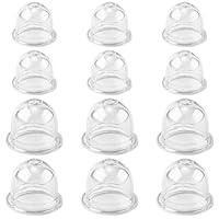 XIHIRCD 12stk Vergaser Pumpe Primer Birne Kompatibel mit WALBRO, Primer-Ballons in 2 Größen für Vergaser Ersatz-Primer-Ballonpumpe für Vergaser Praktisches Zubehör(Transparent)