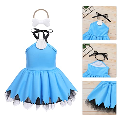 Newborn Baby Halloween Costumes, Toddler Halloween Costumes For Boys Girls Set Family Photoshoot Photography Tulle Tutu Dress Up Cosplay Fancy Party Historical Stone Gowns Girl - Blue 2-3T #TOP4