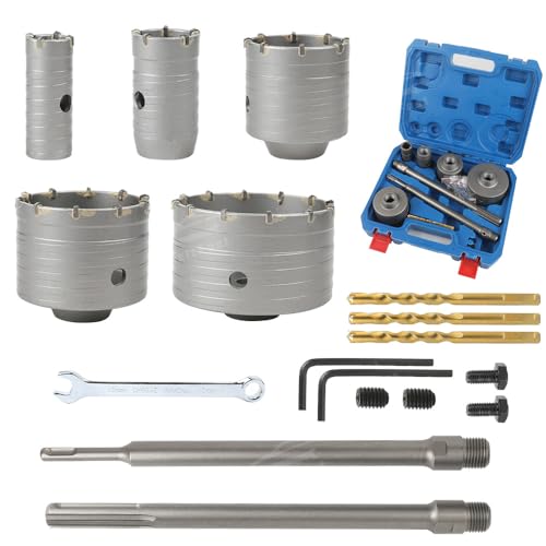 Catálogo para Comprar On-line Cortafríos para hormigón que puedes comprar esta semana. 41 FINYQBET Juego de sierras de hormigón - 17pcs, 5 Sierras Corona (30 40 68 80 100 mm) + 3 Brocas Piloto - Compatible con Taladros SDS Plus/Max - Perforación en Hormigón,...