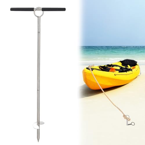 UIABOPZ Sand Anchor for Boat, Stainless Steel Shallow Water Anchor, 35
