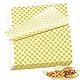 Käsepapier, 100 Blatt Checkered Wachspapier für Lebensmittel, Pommestüten Papier Butterbrotpapier Deli Basket Liner Lebensmittelverpackung Papier für Sandwich Fast Food Snacks Brot Hamburger (Gelb)