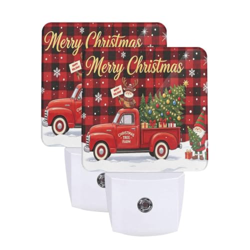 Image of Christmas Red Turck LED Plug-in Night Light 2-Pack for Corridors