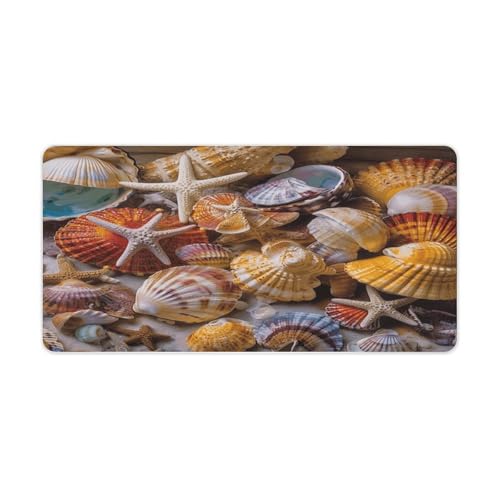 Tapis de bureau coquillages pour ordinateur portable et ambiance mer
