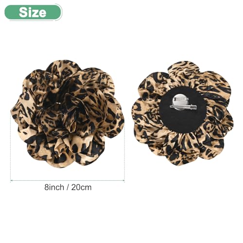 Image of M METERXITY Extra Large Rose Flower Brooches, Lapel Pins Dainty Satin Fabric Big Camellia Oversized Brooch Pin
