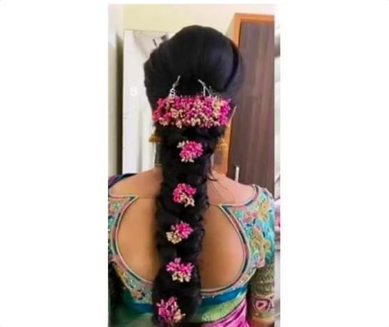 Artificial Flower Hair Set | Veni Gajra Brooch Bridal Accessories for Women & Girls | Traditional Hair Jewellery | Ready-to-Wear for Wedding, Festival & Party Artificial Flower Hair Set | Veni Gajra Brooch Bridal Accessories for Women & Girls | Traditional Hair Jewellery | Ready-to-Wear for Wedding, Festival & Party