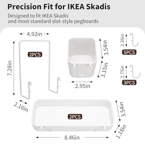 13-Pack Coffee Station Organizer Accessories for IKEA Skadis Pegboard by Ronyes - Used condition - Image 4