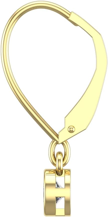 1 to 6 Carat Bezel Set Lever Back Dangle Diamond Earrings Value Collection