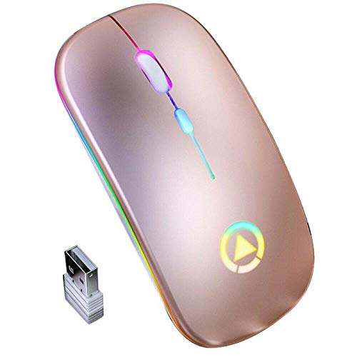 Computermaus,Rose Gold 1600 DPI USB Optische Drahtlose Computermaus 2.4G Empfänger Office Home Use Silent Mouse Für Apple Mac Pc Laptop Mäuse