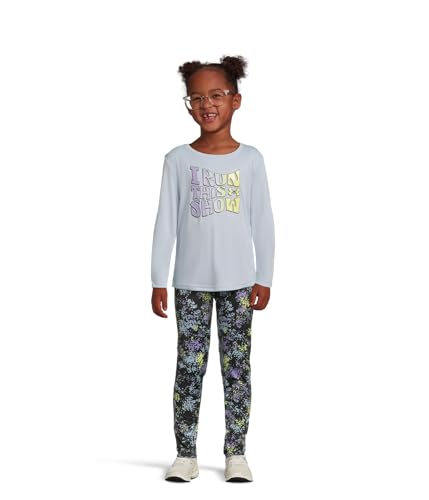 Image of Under Armour Girls' 2-piece Long Sleeve Tee and Leggings Set, Soft & Comfortable