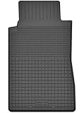 Farbe Schwarz 1 Stück Gummimatte Fußmatte Fahrer kompatibel mit Mercedes 190 W201 (1982-1993) ideal angepasst