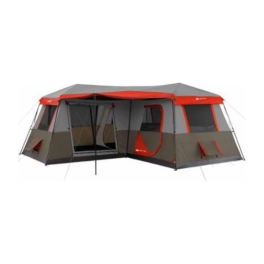 OZARK TRAIL 12 Person 3 Room L-Shaped Instant Cabin Tent